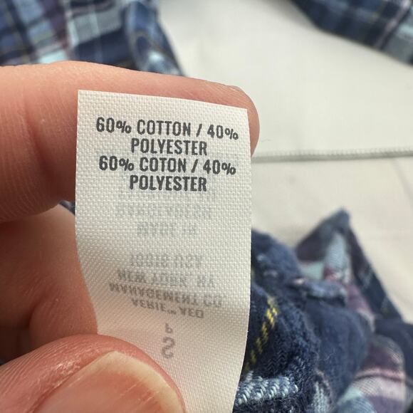 Aerie Oversized Flannel Small Blue Purple Cabincore Grunge Cozycore Campcore - Picture 5 of 5